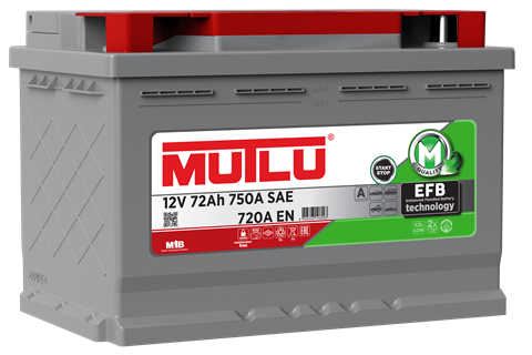 12 VOLT 72 AMPER EFB MUTLU AKÜ (START-STOP)